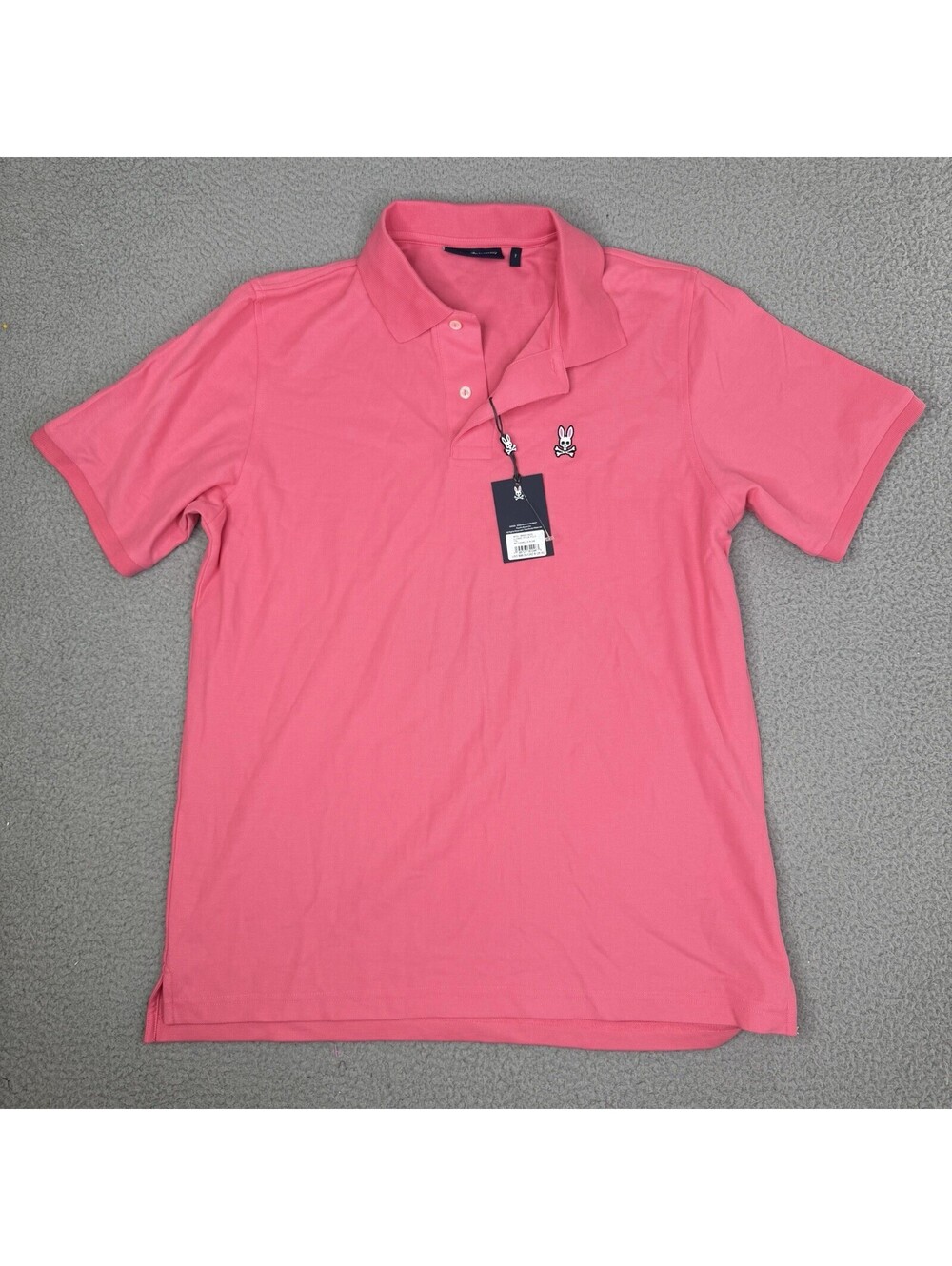 NWT Psycho Bunny Camellia Rose PIQUE Pima Cotton Polo Shirt Men's 7 XL PINK - Picture 2 of 11
